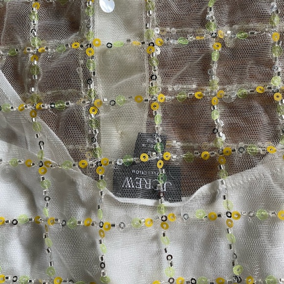 NWT Collection cropped gamine shirt with patterned sequins - Picture 9 of 12